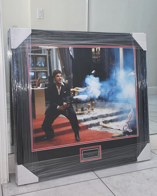 Al Pacino Autographed Framed Scarface Photo Authenticated by PSA