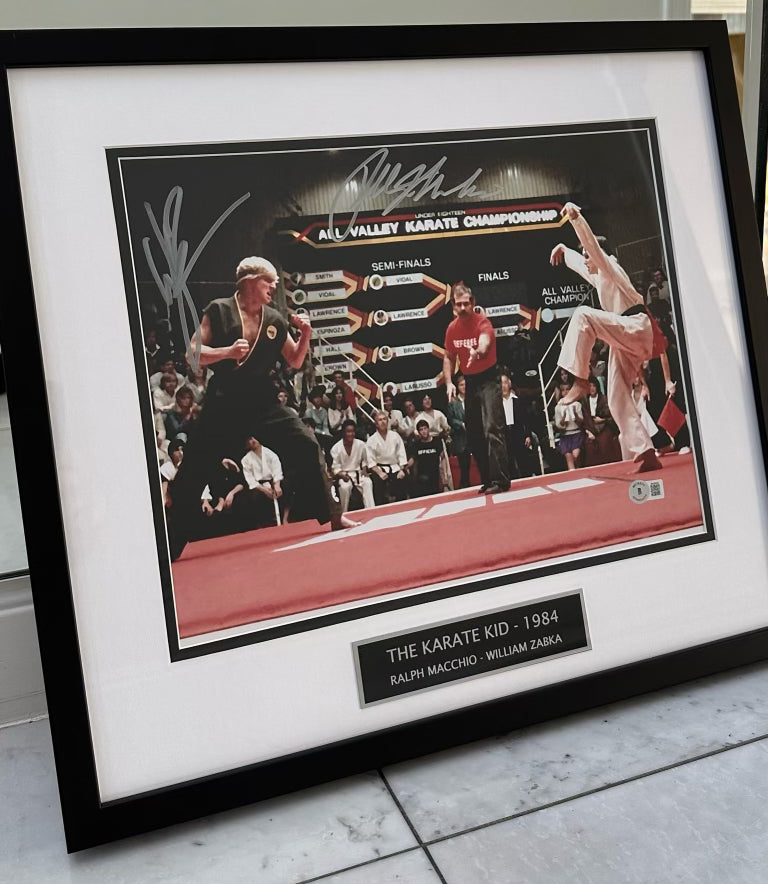 William Zabka & Ralph Macchio Dual 'Karate Kid' Autographed Photo Authenticated by Beckett