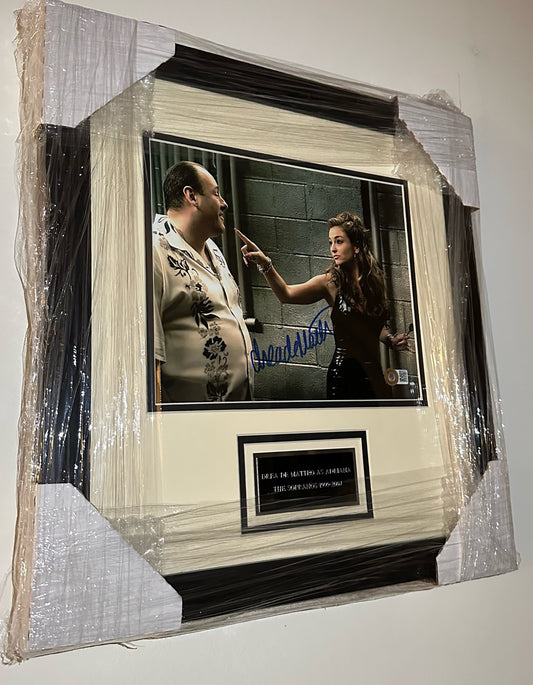 The Sopranos Drea De Matteo Autographed Framed Photo Authenticated by Beckett