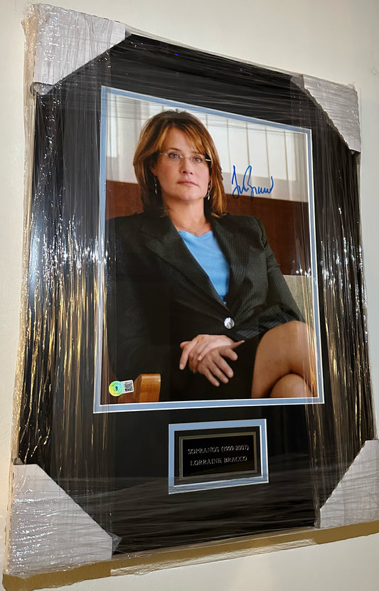 The Sopranos Dr. Jennifer Melfi Lorraine Bracco autographed framed photograph