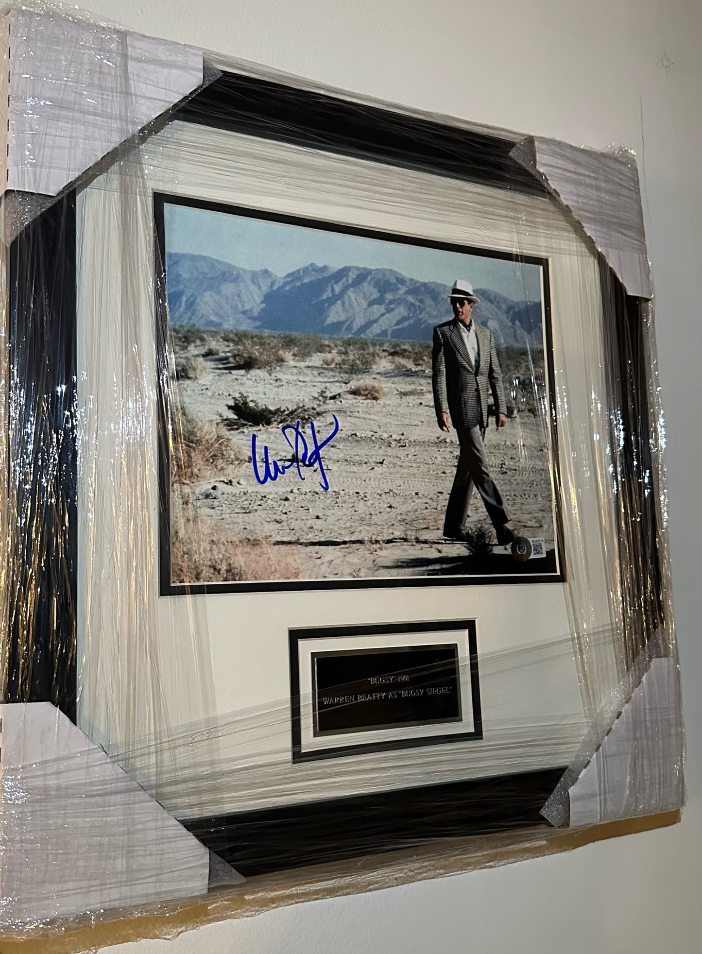 Warren Beatty Bugsy Autographed Framed Photograph